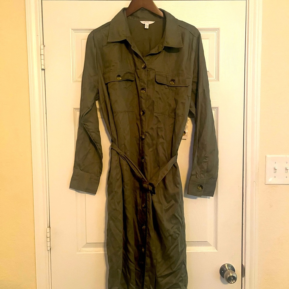 Time Tru XL (20) NWT UTILITY SHIRT DRESS